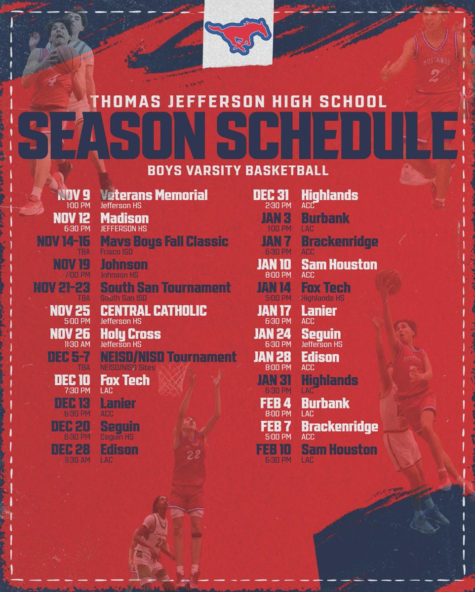 Jefferson Varsity Basketball Schedule